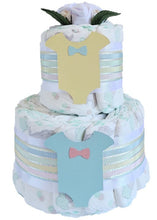 Load image into Gallery viewer, 2 Tier Bronze Little Baby Nappy Cake