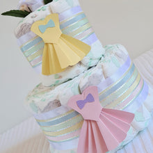 Load image into Gallery viewer, 2 Tier Bronze Little Lady Nappy Cake
