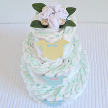 Load image into Gallery viewer, 3 Tier Bronze Little Baby Nappy Cake