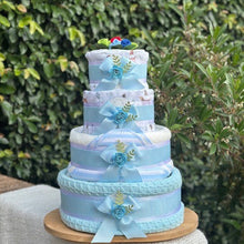 Load image into Gallery viewer, 4 Tier Puppy Love Nappy Cake