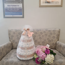 Load image into Gallery viewer, 4 Tier Bronze Sparkle Nappy Cake