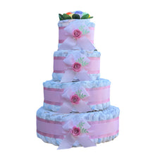 Load image into Gallery viewer, 4 Tier Bronze Spring Time Nappy Cake