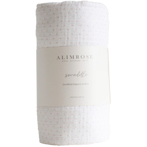Alimrose Organic Muslin Wrap - Grey Spot