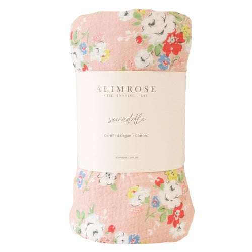 Alimrose Organic Muslin Wrap - Vintage Rose