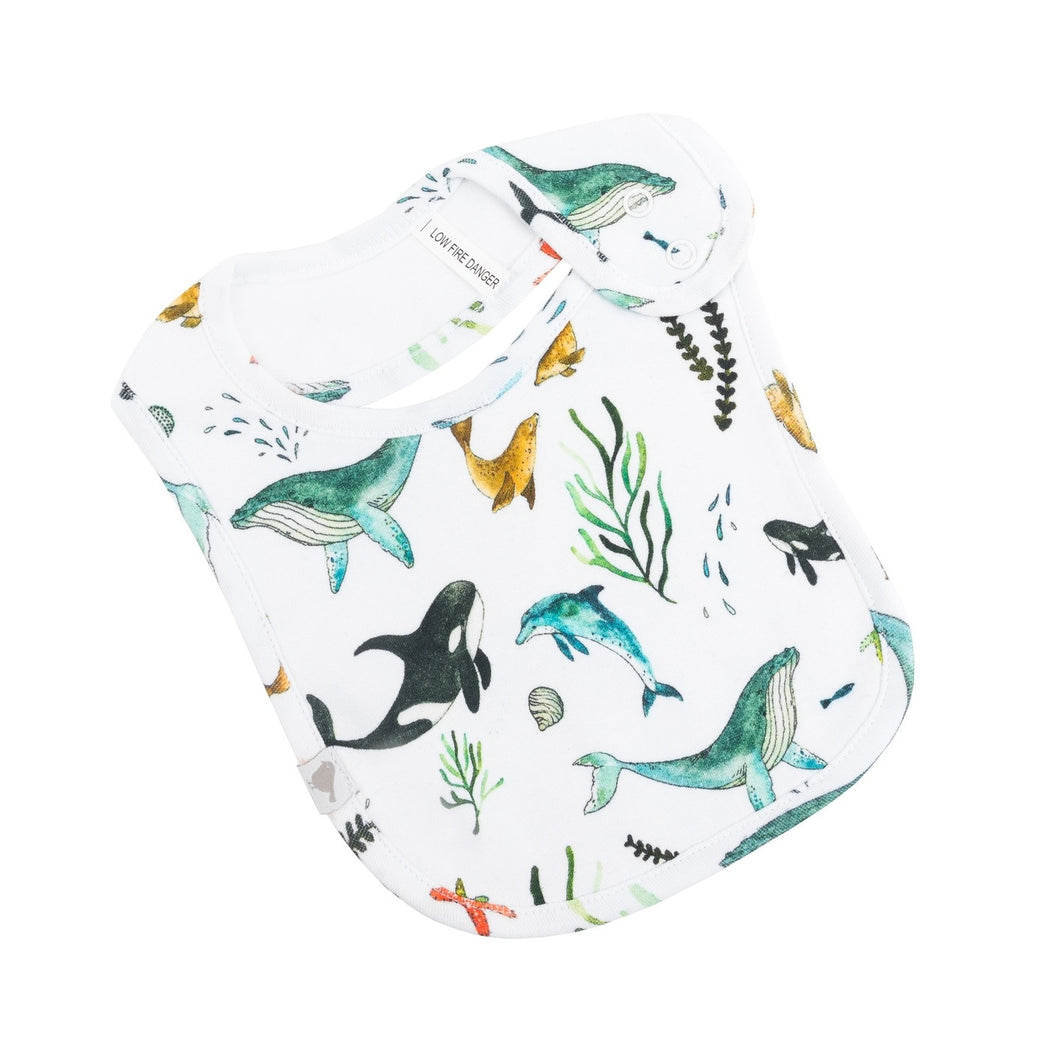 Under The Sea Organic Cotton Bib