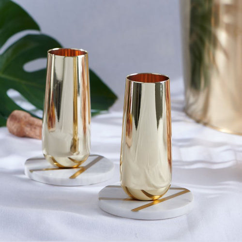 Clinq Gold Champagne Flutes