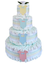 Load image into Gallery viewer, 4 Tier Bronze Little Baby Nappy Cake