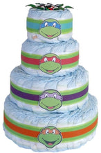 Load image into Gallery viewer, 4 Tier Bronze TMNT Nappy Cake