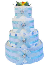 Load image into Gallery viewer, 4 Tier Socks &amp; More Nappy Cake