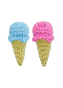 Ice Cream Knit Rattle