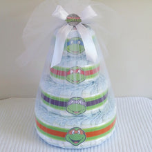 Load image into Gallery viewer, 4 Tier Bronze TMNT Nappy Cake