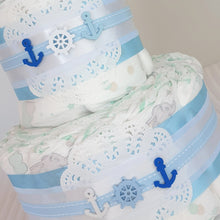 Load image into Gallery viewer, 2 Tier Bronze Buoys Nappy Cake