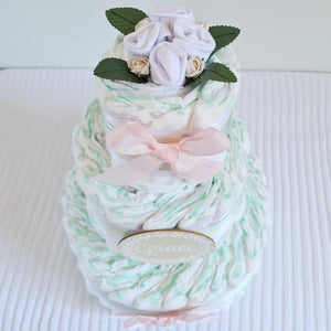3 Tier Bronze Welcome Baby Nappy Cake