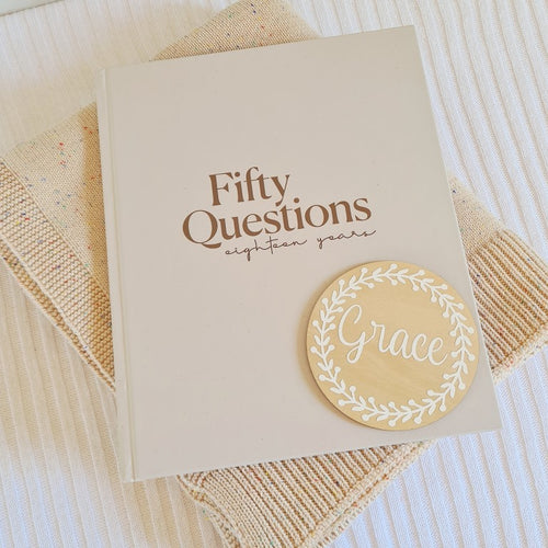Keepsake Baby Book - Fifty Questions Eighteen Years