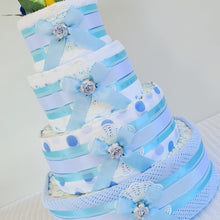 Load image into Gallery viewer, 4 Tier Socks &amp; More Nappy Cake