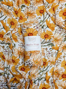 Bamboo Muslin Wrap - Daisy