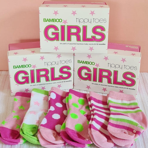 Tippy Toes Baby Socks - Bamboo Girls